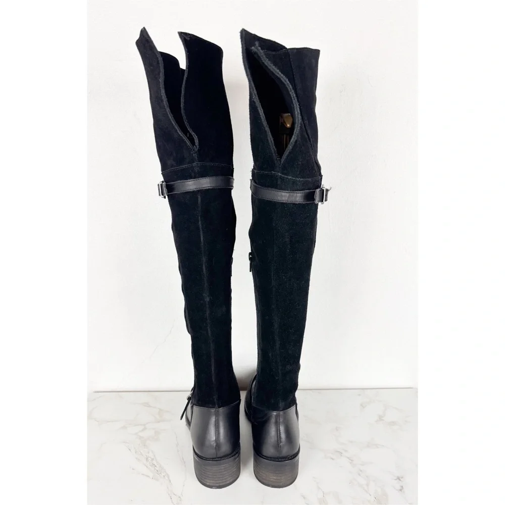 Matisse Lola Black Suede Over The Knee Boots Sz 6.5